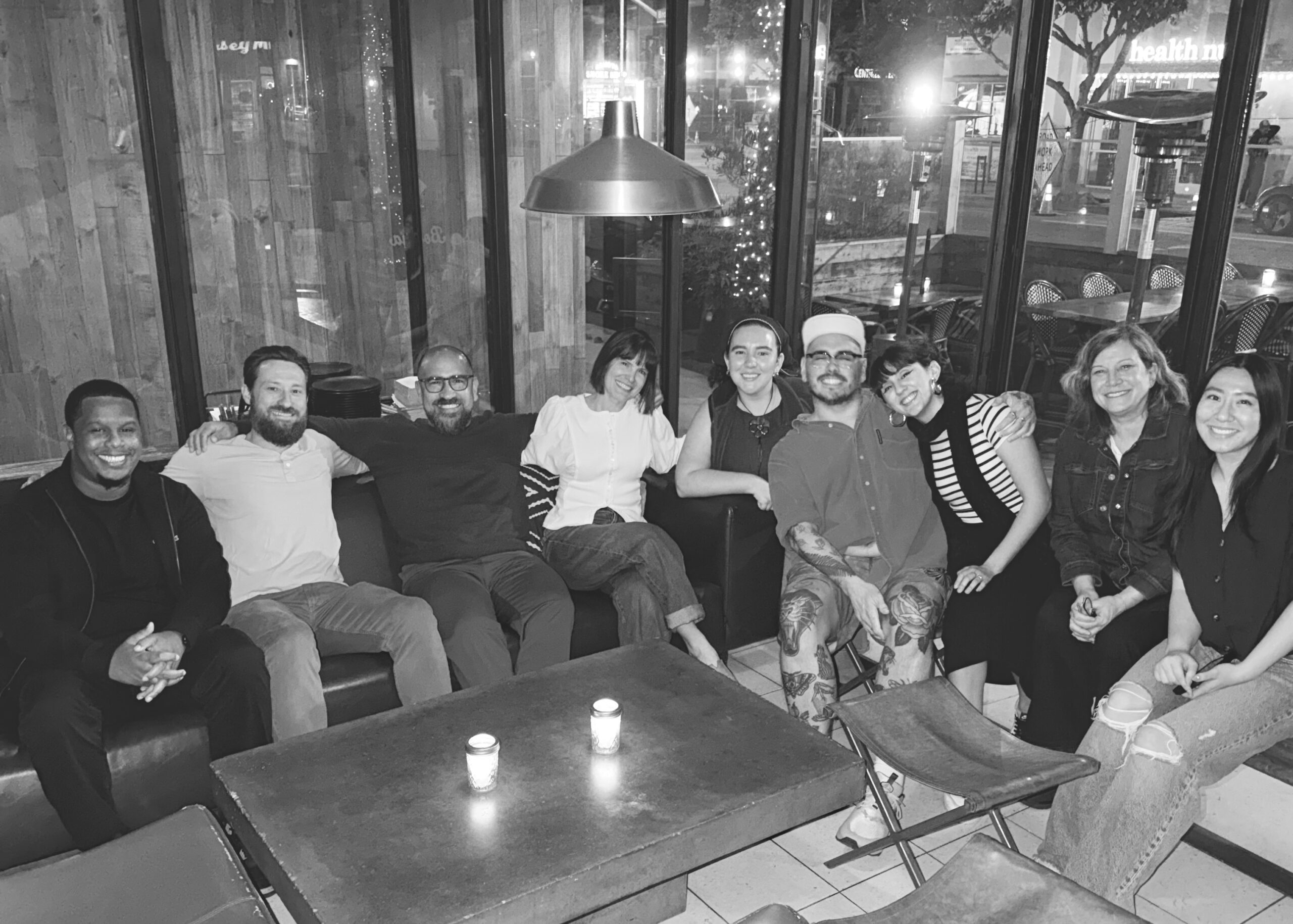 gathering over pizza in Santa Monica